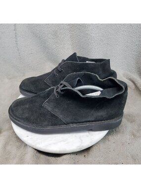 Clarks Shoes Mens Size 10 Wide Bushacre 3 Black Suede Chukka Boots